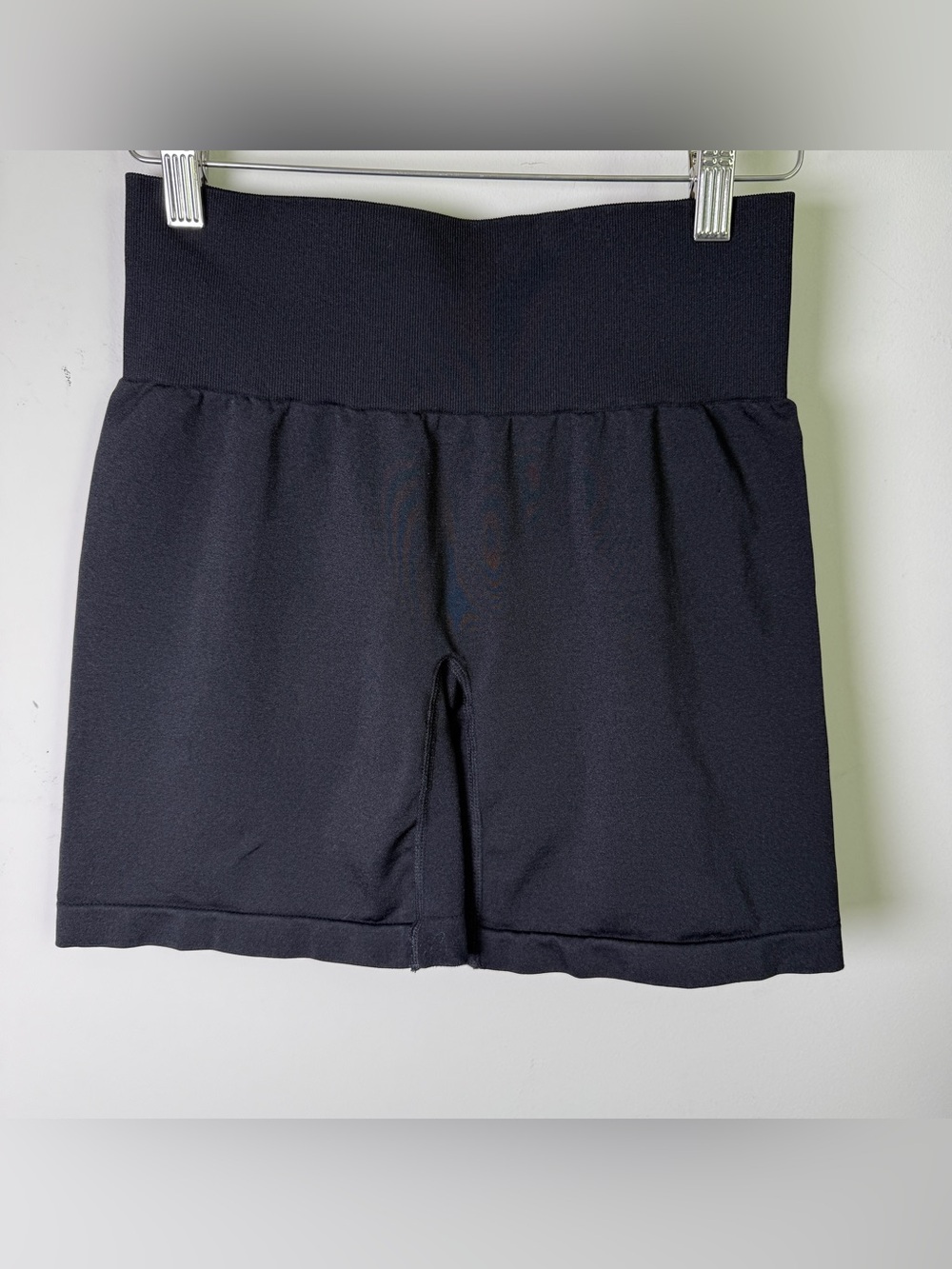 NVGTN Seamless Biker Shorts Size S Charcoal Gray High Waist Nylon Gym Clean Girl - Picture 2 of 6
